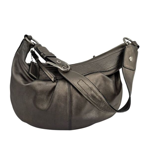 Coach Silver Metallic Pewter Soho Buckle Hobo Shoulder Bag  F13731 Y2K - Picture 2 of 7